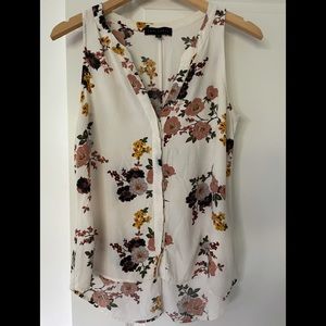 Floral Sanctuary sleeveless blouse